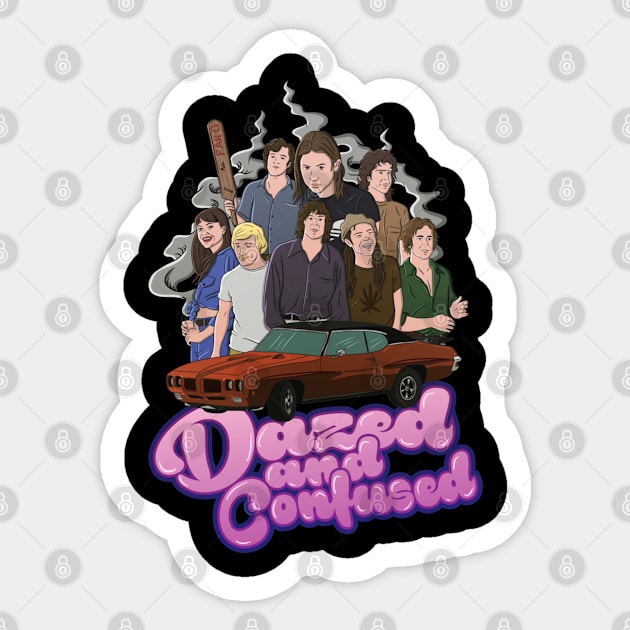 Rock on with Dazed and Confused Sticker by Crazy Frog GREEN